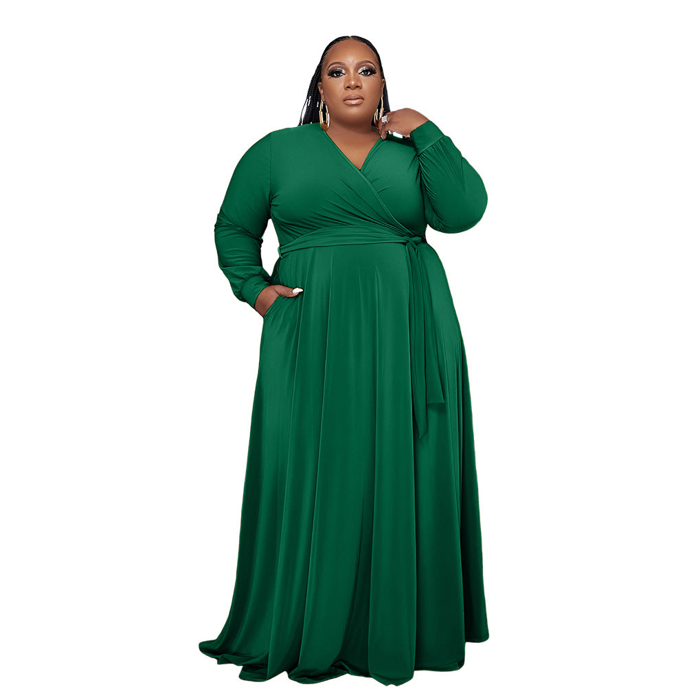 Casual Women's plus Size Dress with Pockets