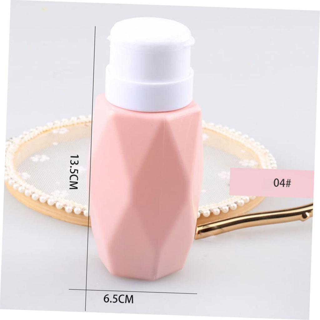 4 Pcs Push Down Pump Bottle Liquid Pump Bottle Cosmetiquera Dispenser Empty Bottle Nail Polish Remover Bottle Makeup Brishes Nail Polish Bottle Toiletries Bottled with Lock