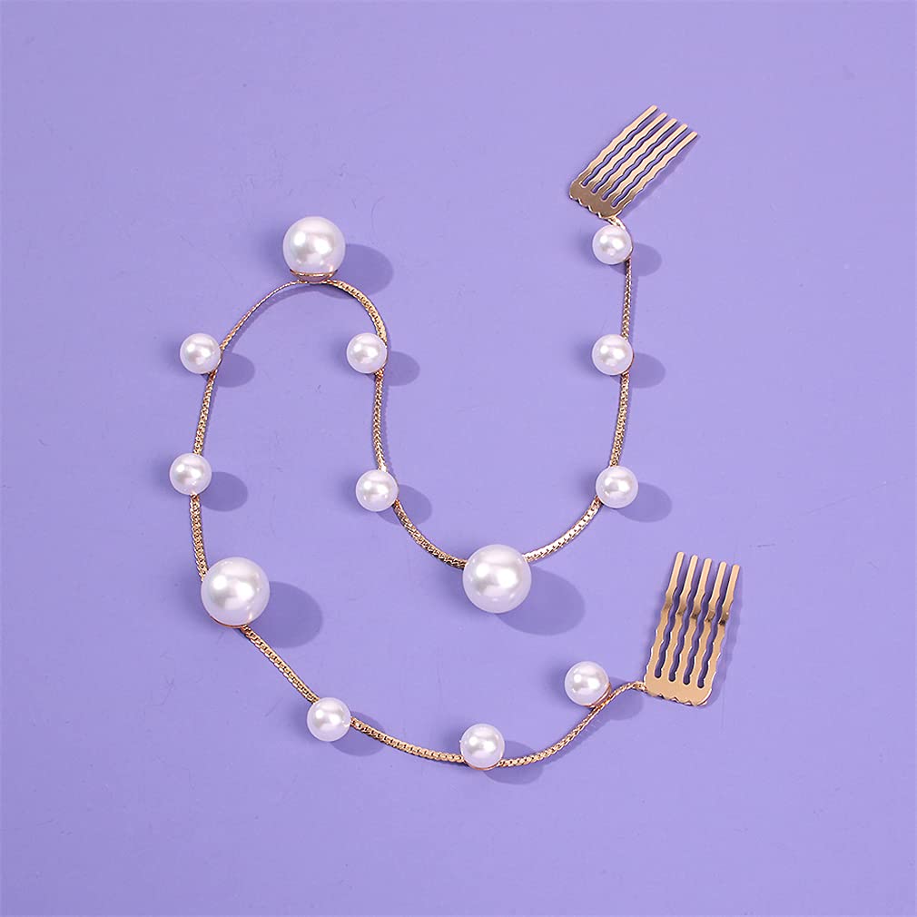 Imitation Pearls Alloy Headbands Comb Headbands Hair Bands Headbands for Women Girls Hair Accessory