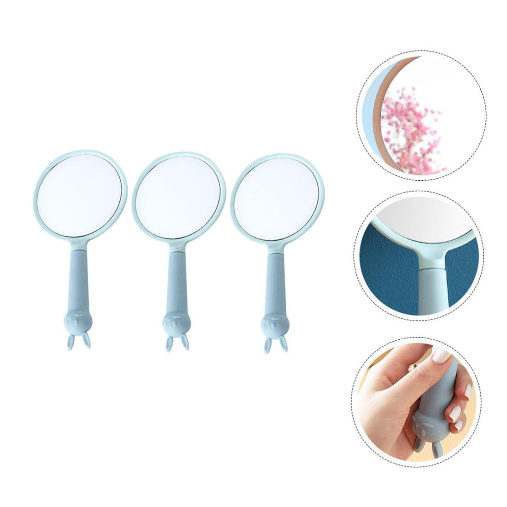 3pcs Handheld Vanity Mirror Vanity Hand Mirror Small Makeup Mirror Handheld Cosmetic Mirror countertop Mirror Small Hand Mirror Beauty Mirror Travel Desk Mirror Make up pp