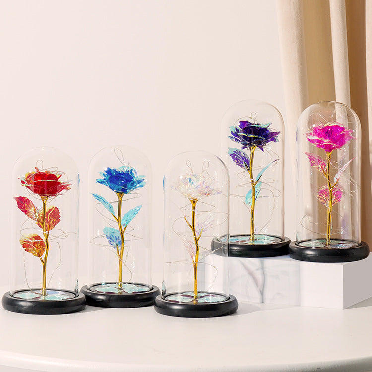 1 Piece Flower Rose Pattern Desktop Decorative LED Light , Anniversary Party Gifts, New Year Decor