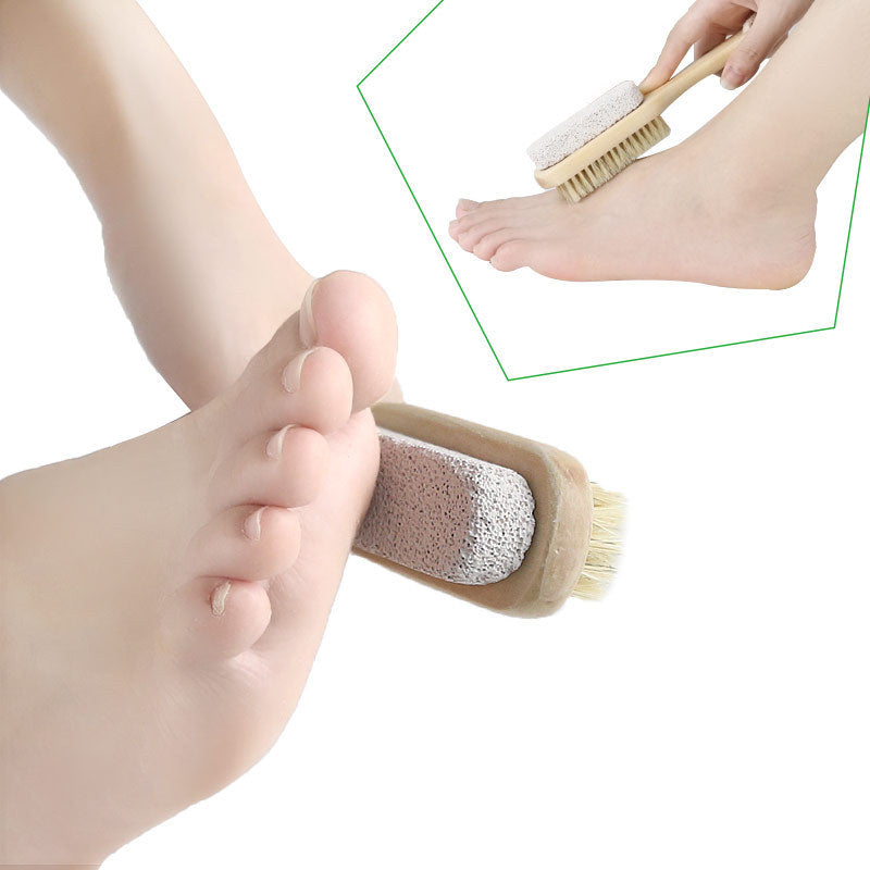 2pcs Foot Brush Pumice Exfoliating Brush for Feet Foot Pumices Foot Scrub Brush Pumice Foot Care Brush Foot Cleaning Brush Remover Brush Pedicure File Rubbing Feet Bamboo