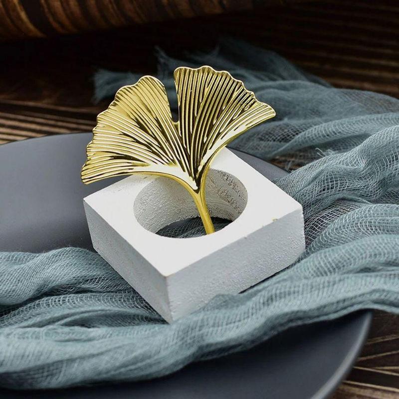 4pcs Leaf Shaped Napkin Ring