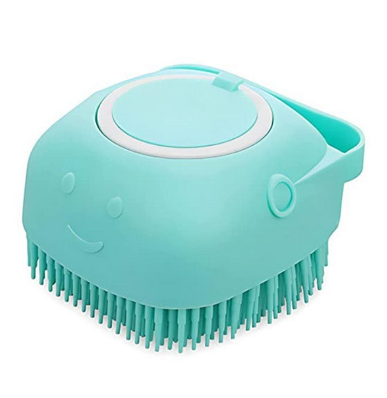 1 Piece Pet Bath Brush, 2 in 1 Dog Bath Massage Brush, Dog Soap Scrubber, Silicone Pet Massage Brush with Soap Dispenser, Grooming Cleaning Tool