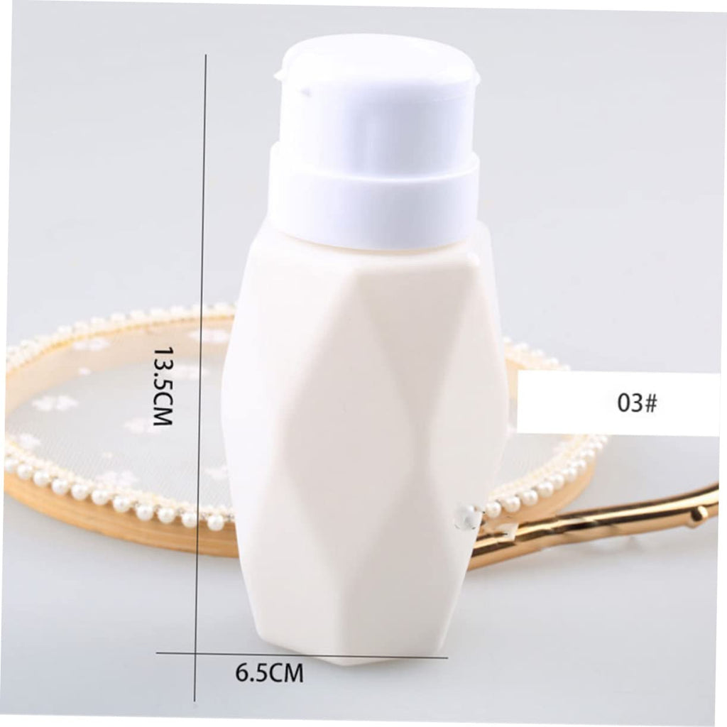 4 Pcs Push Down Pump Bottle Liquid Pump Bottle Cosmetiquera Dispenser Empty Bottle Nail Polish Remover Bottle Makeup Brishes Nail Polish Bottle Toiletries Bottled with Lock