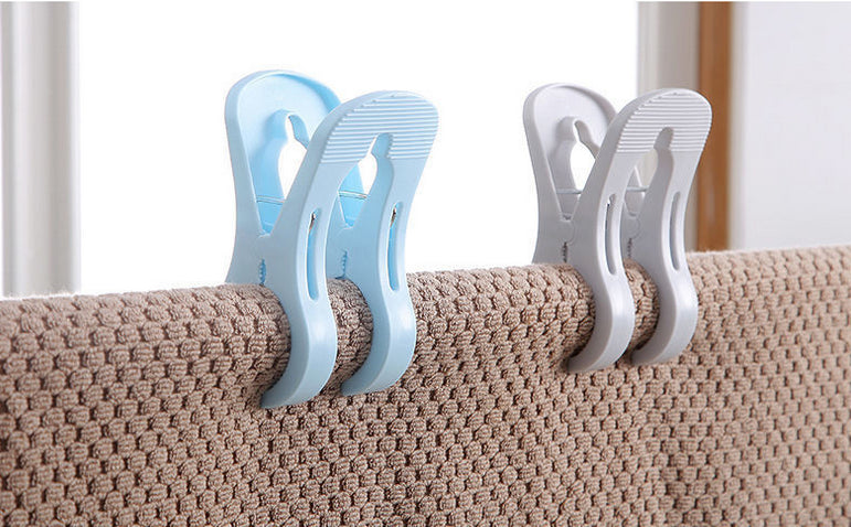 2pcs Plastic Windproof Drying Clip, Clothes Hanger, Plastic Durable Stable Hanger, Household Home Organizer Supplies