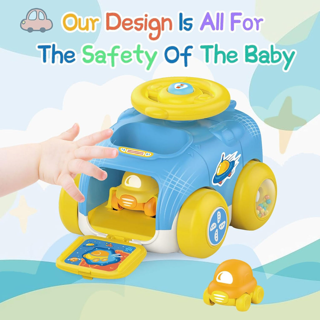 WISHTIME Push and Go Trucks Toys Baby Car Toys Inertia Cars Toddler Cartoon Car Toy Preschool Car 18+ Months Old Kids Birthday Gifts.