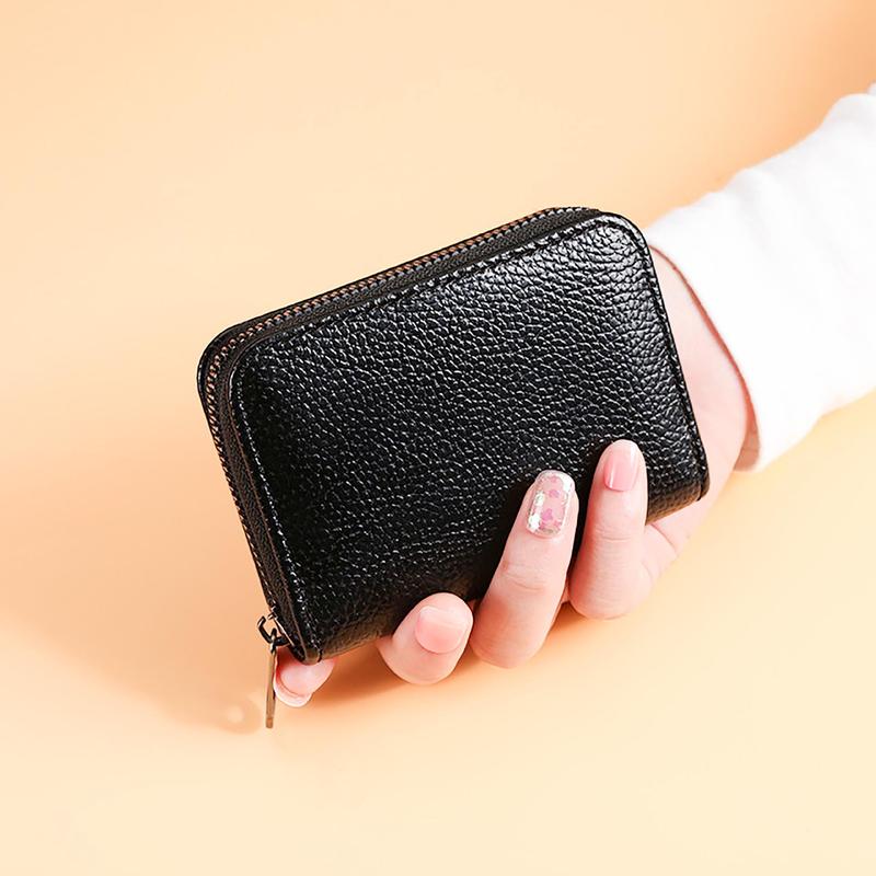 1 Piece Casual Plain Multi-pocket Card Bag, Portable Dust-proof Card Storage Bag, Multi-grid Mini Card Bag For Outdoor Travel