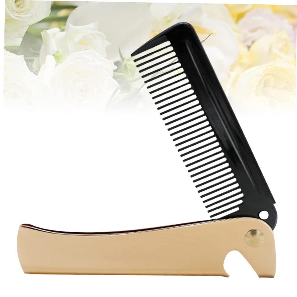 Anti-static Hair Comb Hair Straightener Brush Men Comb Fine Tooth Folding Beard Comb for Men Detangling Brush Mens Combs for Hair Anti-static Comb Pocket Comb Stainless Steel Man