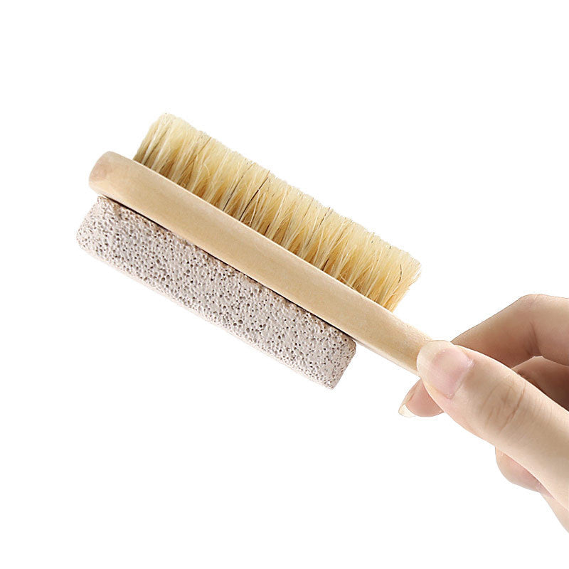 2pcs Foot Brush Pumice Exfoliating Brush for Feet Foot Pumices Foot Scrub Brush Pumice Foot Care Brush Foot Cleaning Brush Remover Brush Pedicure File Rubbing Feet Bamboo