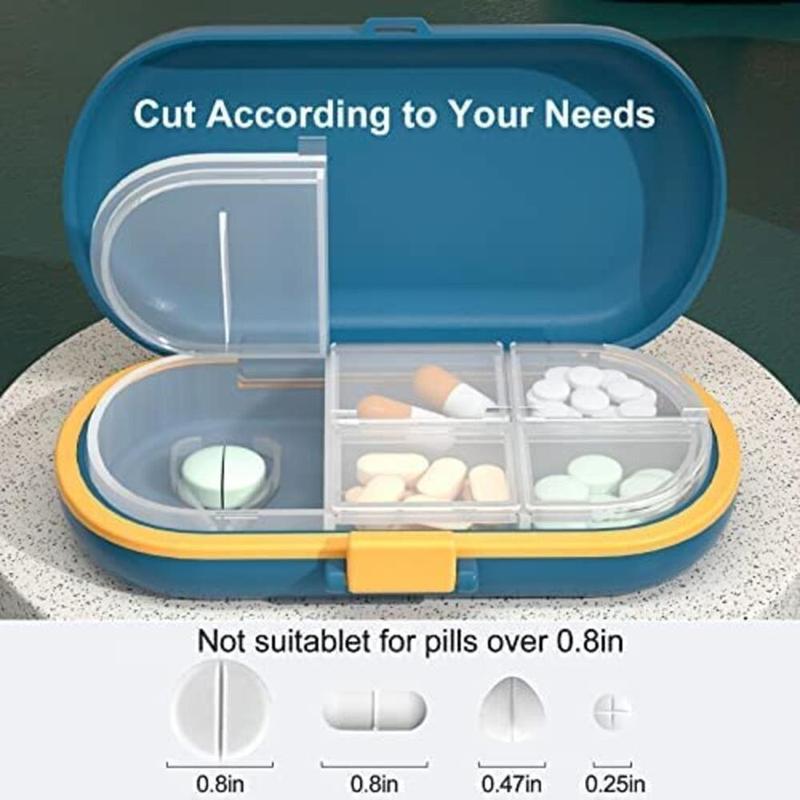 1 Piece Multi-grid Mini Storage Box, Portable Travel Pill Box With Lid, Moisture proof Medicine Storage Box For Home & Outdoor