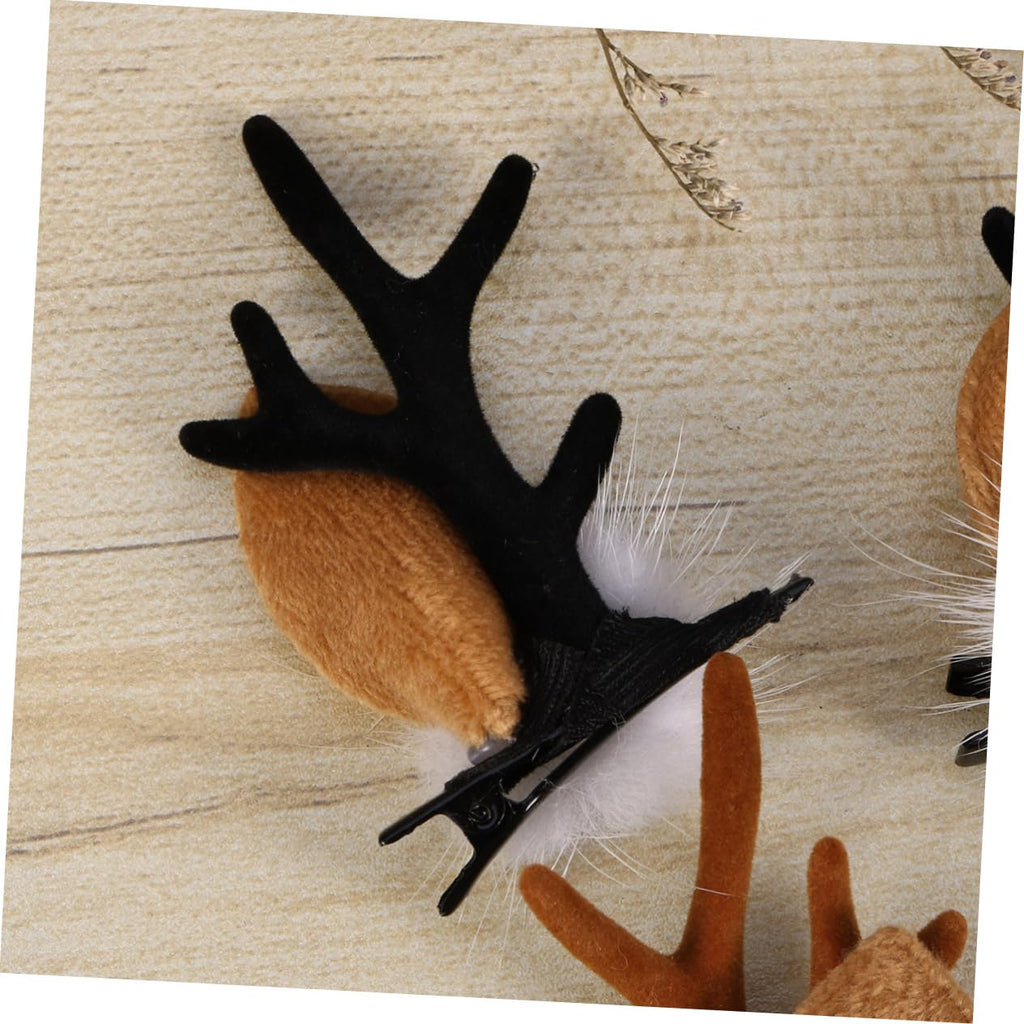 2 pairs of new cute elk antler hair clips, Christmas fresh deer antler hair hoop hair accessories