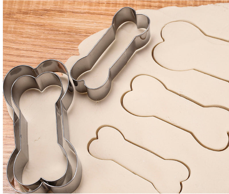 3pcs Stainless Steel Bone Shaped Cookie Cutter