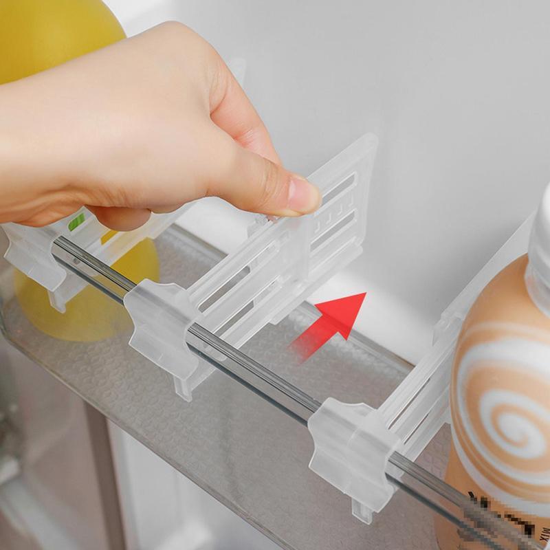 4pcs Clear Refrigerator Shelf Divider