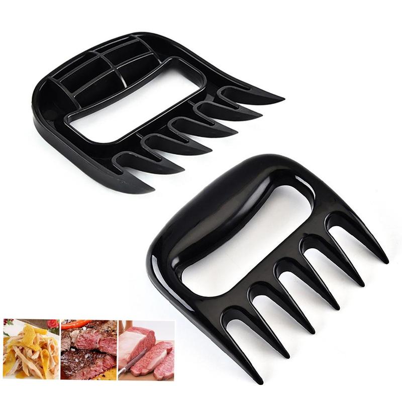 2 PCS PP Kitchen Chef Supplies Black Bear Claw Meat Separator Meat Processing Tools