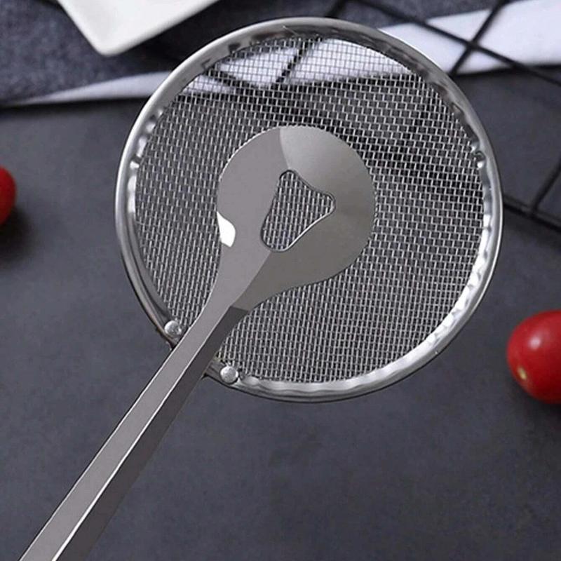 1 Piece Stainless Steel Frying Food Colander Spoon