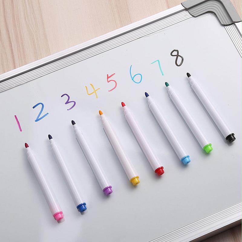 8pcs Dry Erase Marker Pen, Colourful Magnetic White Board Marker Pen, Dry Wipe Pen