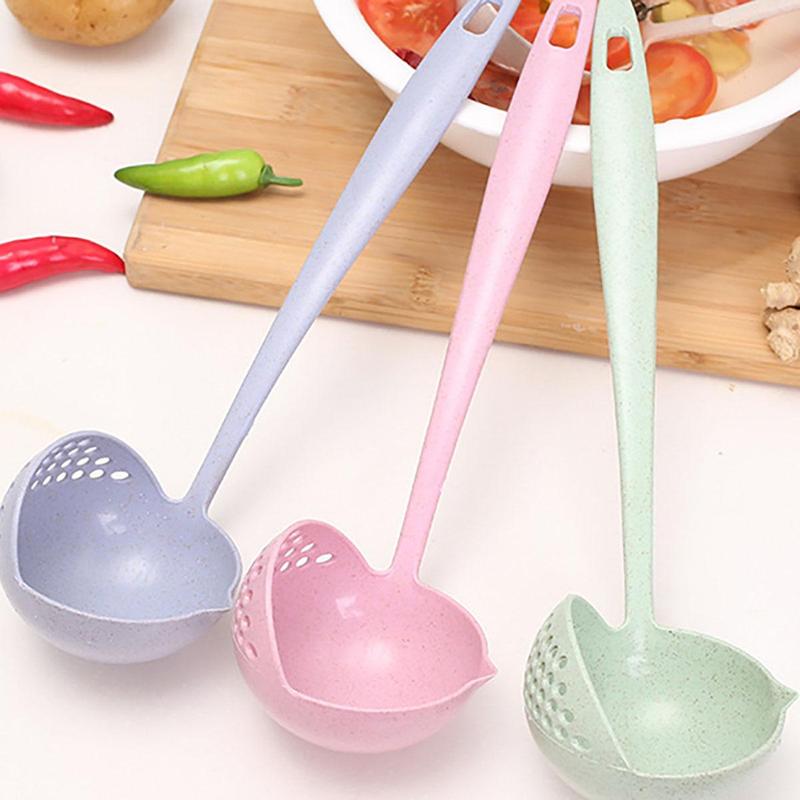 3pcs Durable Long Handle Colander Spoon