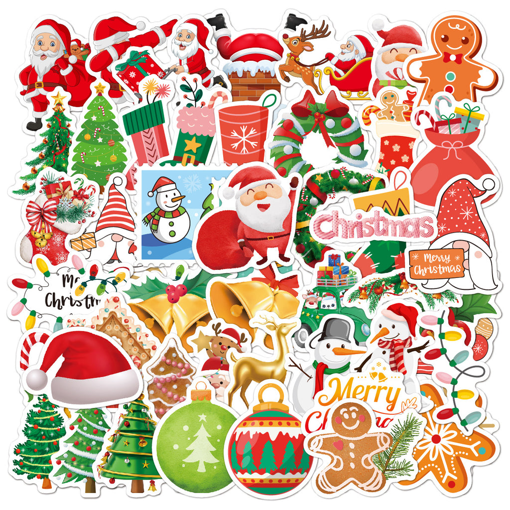 2024 Christmas Theme Stickers, 100PCS Non-Repeating Vinyl Waterproof Holiday Stickers, Holiday Gifts for Kids and Teens, Xmas Party Favorite