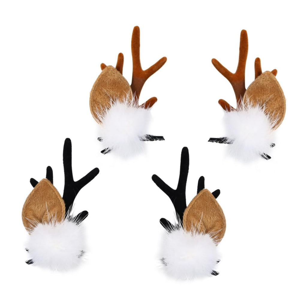 2 pairs of new cute elk antler hair clips, Christmas fresh deer antler hair hoop hair accessories