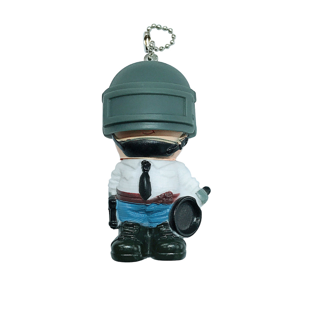 Cartoon Warrior PUBG Chicken Dinner Game PVC Doll Peripheral Keychain Men's and Women's Bags Package Pendant Wholesale Gifts