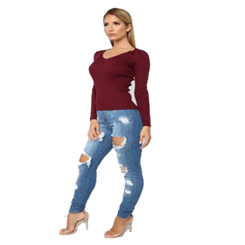 Women's Ripped Denim Jeans