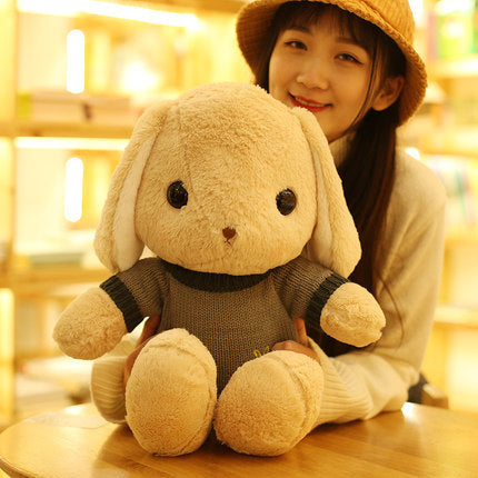 Cute Sleeping Doll Rabbit Plush Toy Lop Eared Rabbit Doll Ragdoll Girl