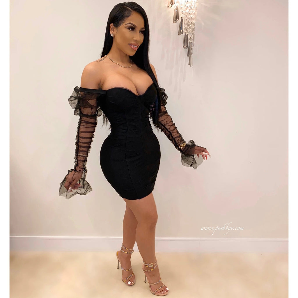 Women's Mesh Stitching Sexy Sheath Night Club Style Dress