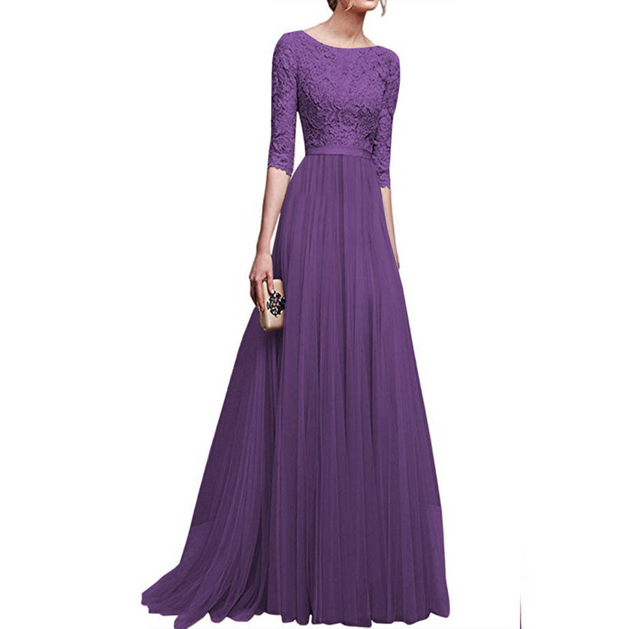 Chiffon Evening Long Dress plus Size Women's Clothing