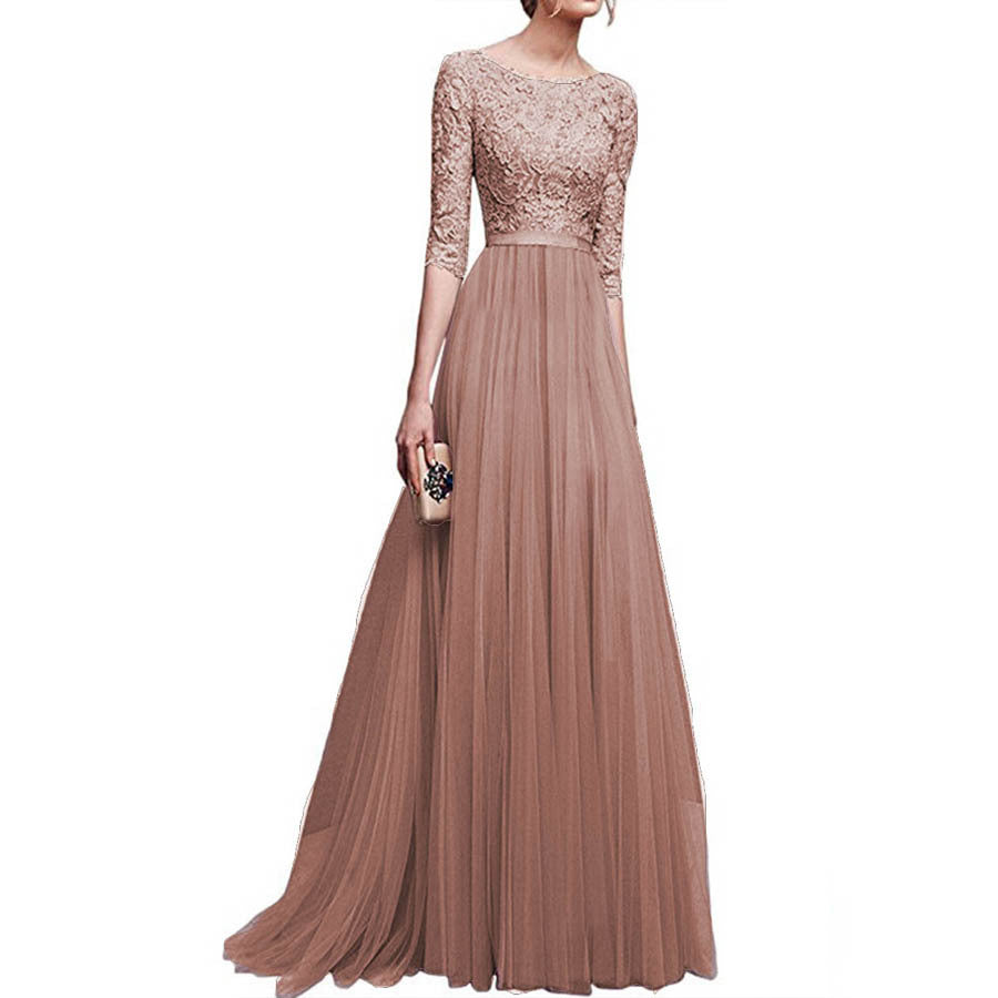 Chiffon Evening Long Dress plus Size Women's Clothing