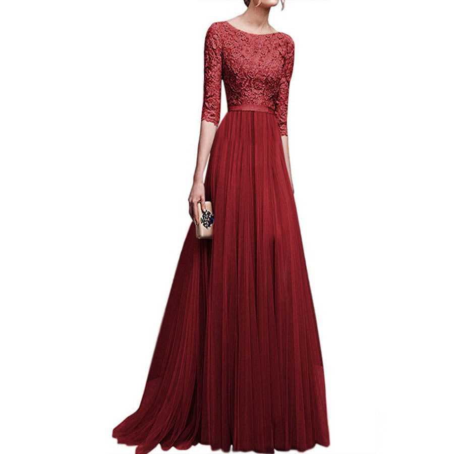 Chiffon Evening Long Dress plus Size Women's Clothing