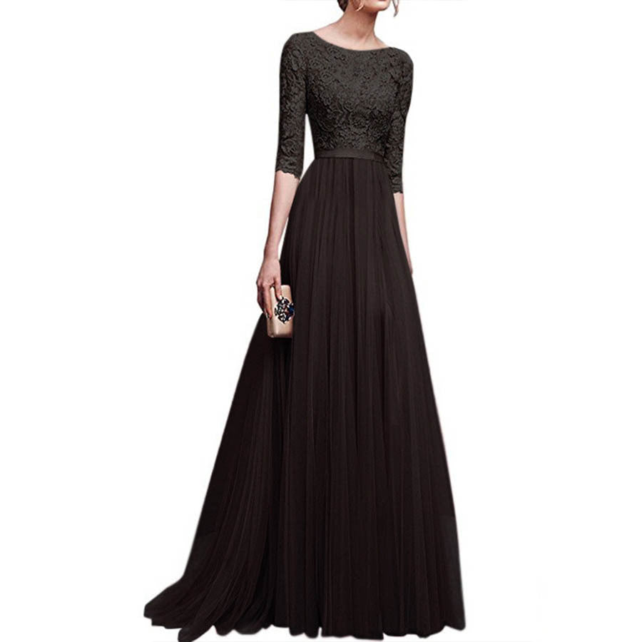 Chiffon Evening Long Dress plus Size Women's Clothing