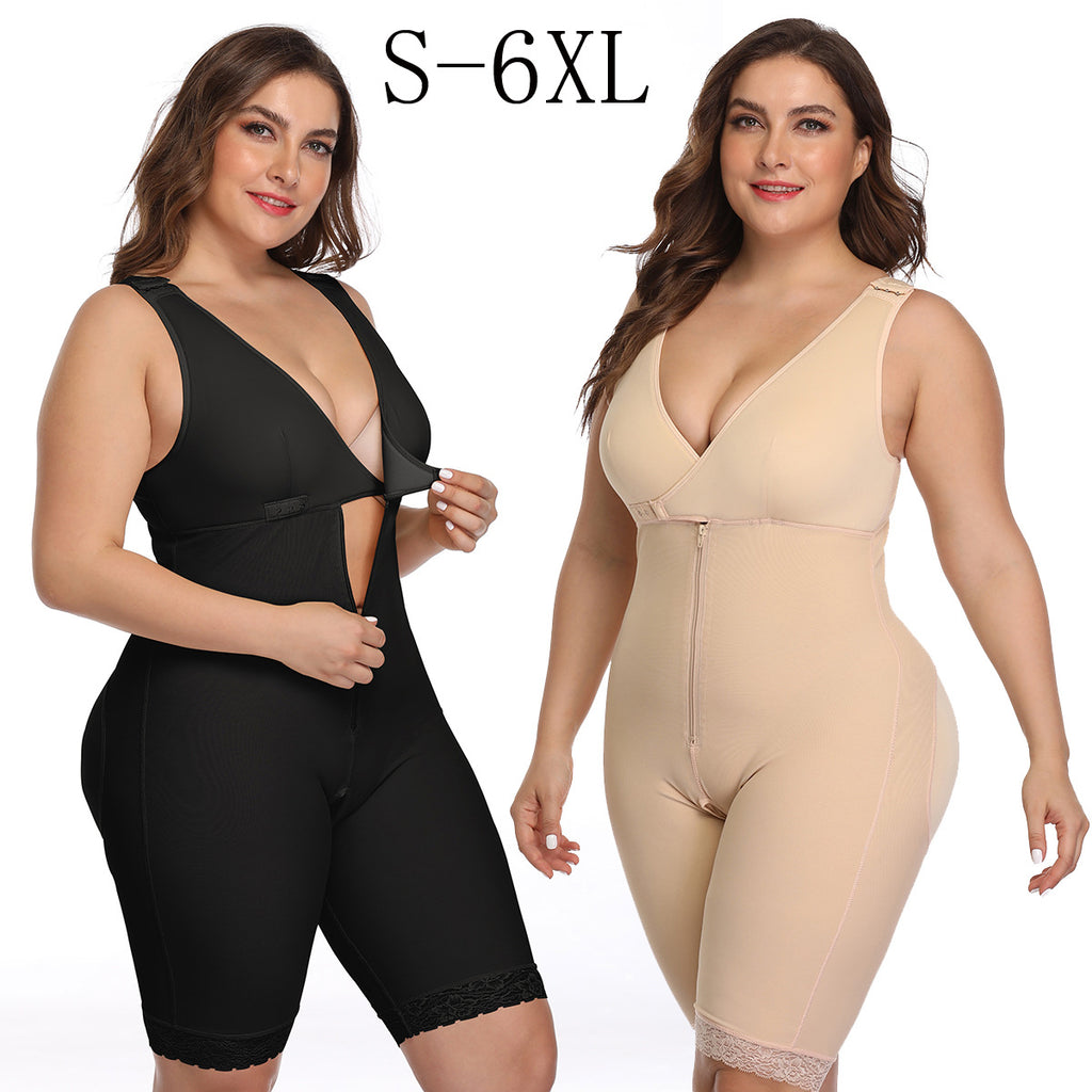 Body shaper one-piece women's summer thin section abdomen corset waist and hip one-piece tights