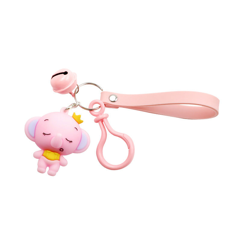 Creative Doll Cute Cinnamoroll Babycinnamoroll Cartoon Key Chain Circle Car Men's and Women's Schoolbags Small Pendant Gift