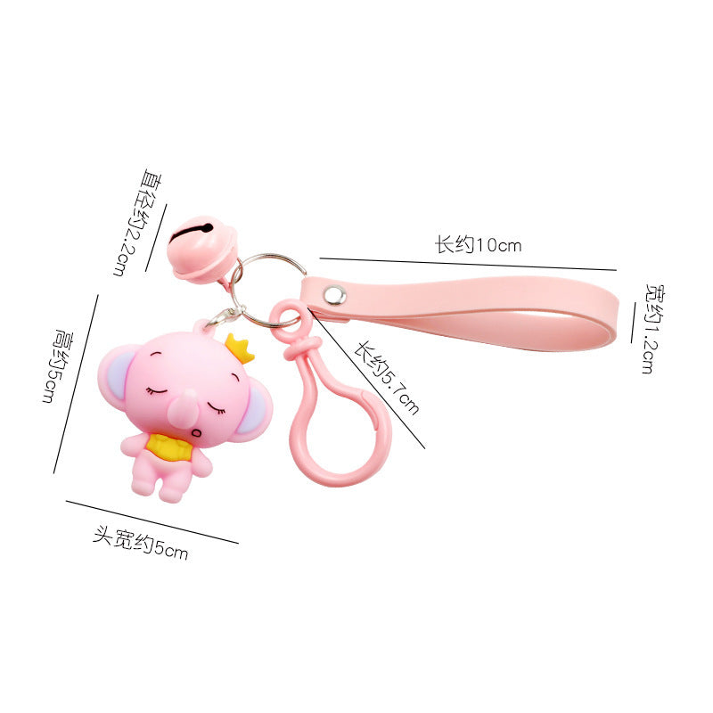 Creative Doll Cute Cinnamoroll Babycinnamoroll Cartoon Key Chain Circle Car Men's and Women's Schoolbags Small Pendant Gift