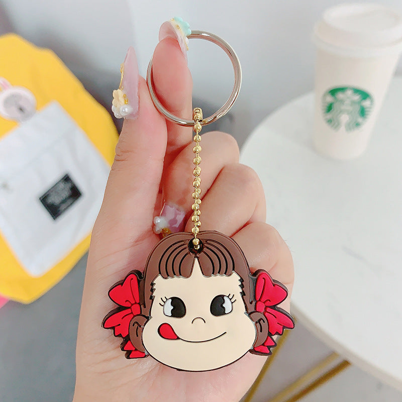 Cartoon Silicone Large Sized Creative Key Cover Household Door Access Control Key Protective Cover Mickey Key Chain Pendant