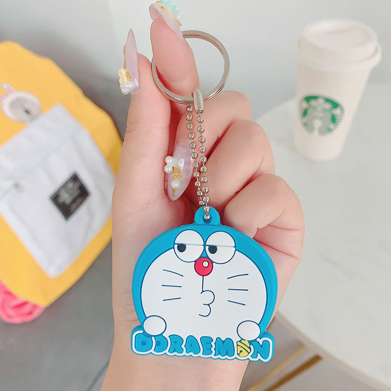 Cartoon Silicone Large Sized Creative Key Cover Household Door Access Control Key Protective Cover Mickey Key Chain Pendant