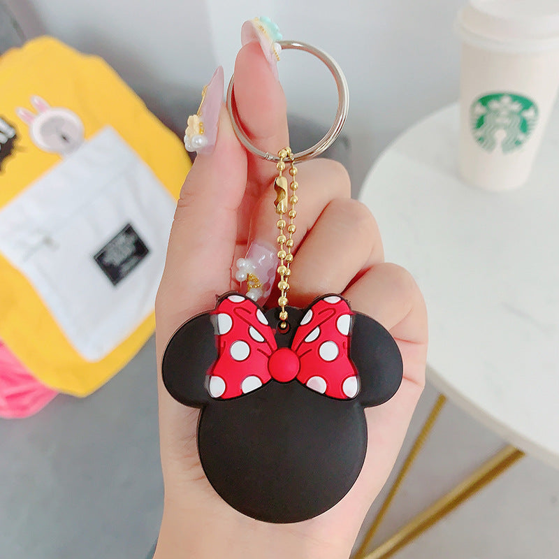 Cartoon Silicone Large Sized Creative Key Cover Household Door Access Control Key Protective Cover Mickey Key Chain Pendant