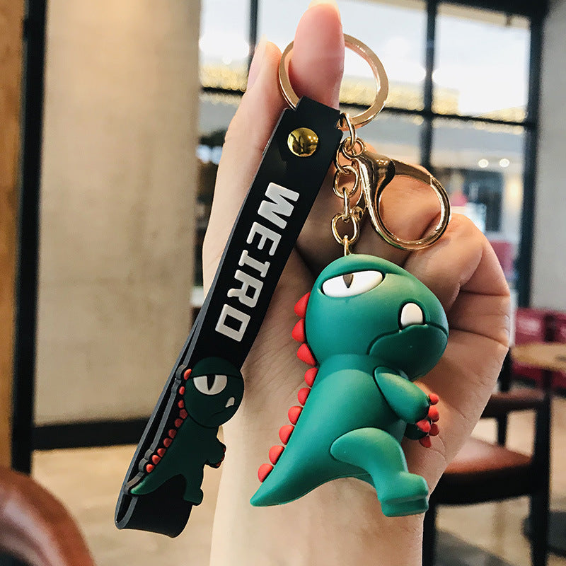 Creative Cartoon Dinosaur Doll Keychain Men and Women Car Shape School Bag Cute Pendant Gift Stall Products