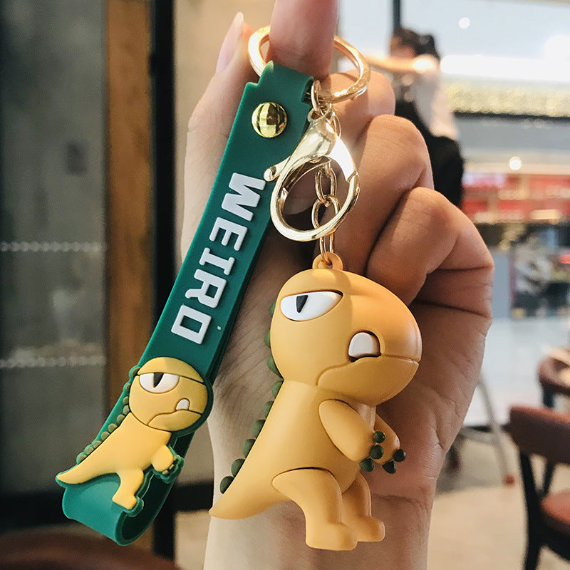 Creative Cartoon Dinosaur Doll Keychain Men and Women Car Shape School Bag Cute Pendant Gift Stall Products