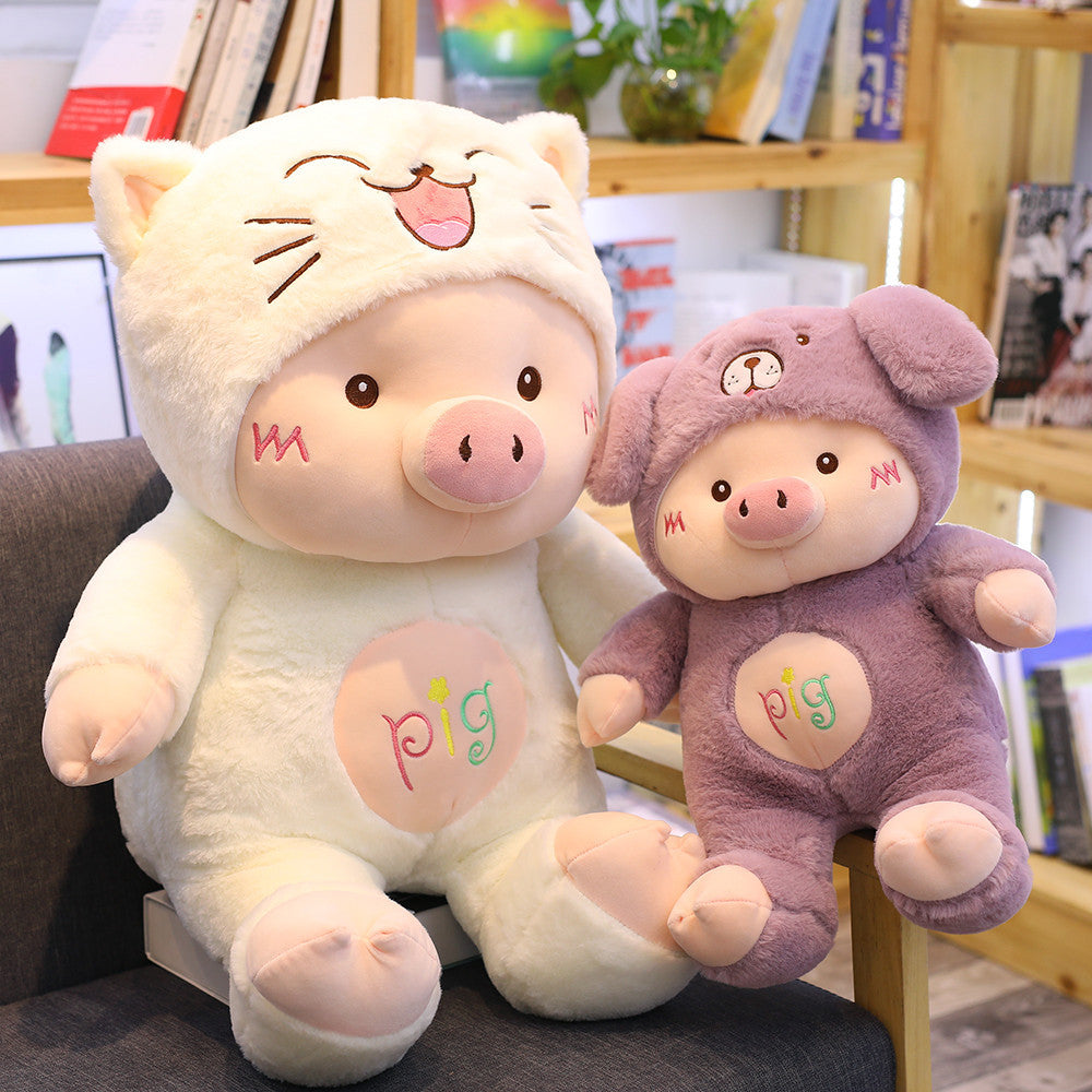 Cute Pig Hooded Plush Toy Doll Internet Celebrity Piggy Doll Ragdoll