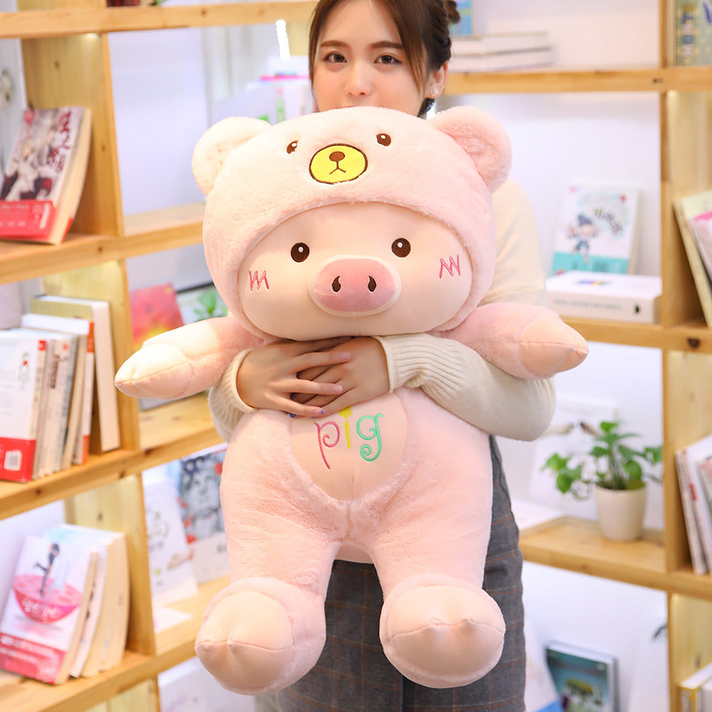 Cute Pig Hooded Plush Toy Doll Internet Celebrity Piggy Doll Ragdoll