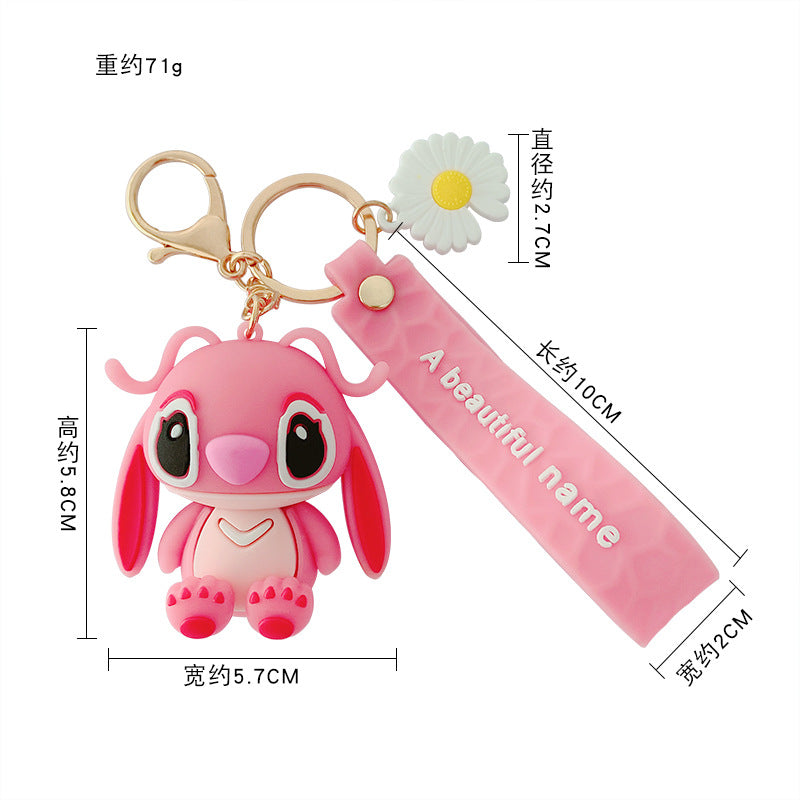 Cute Stitch Figurine Doll Cartoon Key Chain Car School Bag Bag Charm Fashion Printing Small Gift