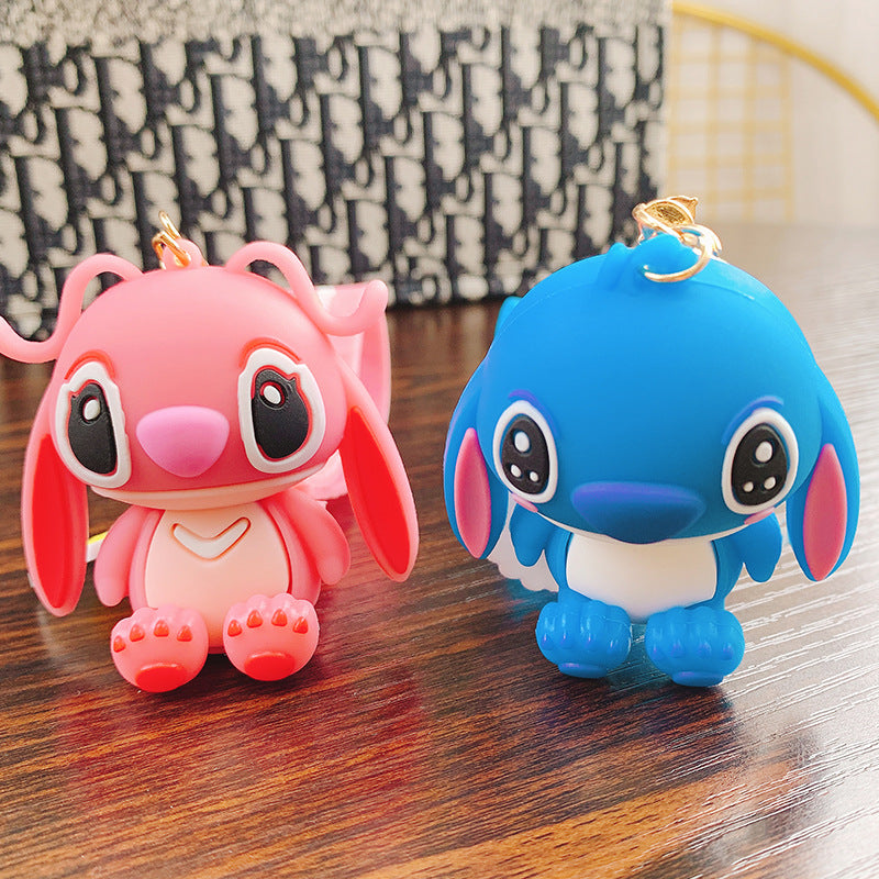 Cute Stitch Figurine Doll Cartoon Key Chain Car School Bag Bag Charm Fashion Printing Small Gift