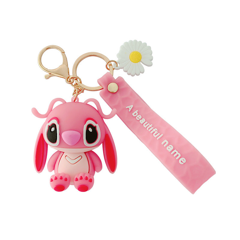 Cute Stitch Figurine Doll Cartoon Key Chain Car School Bag Bag Charm Fashion Printing Small Gift