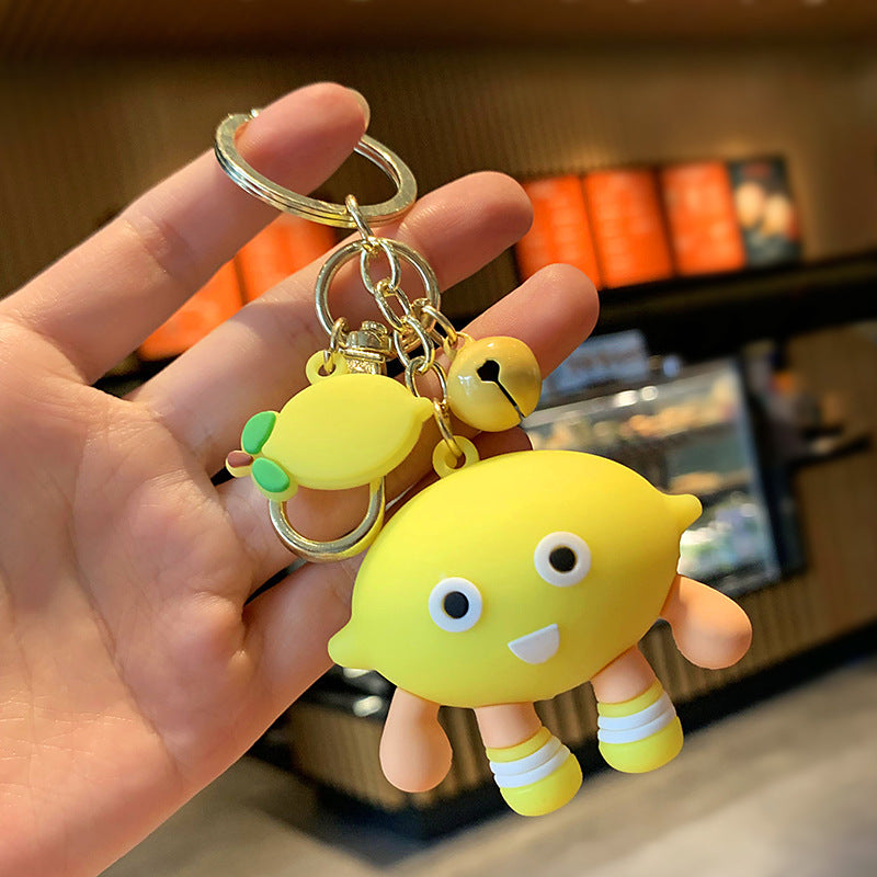 Avocado Orange Lemon Keychain Pendant Fashion Trendy Cute Fruit Family Male Small Gift Pendant