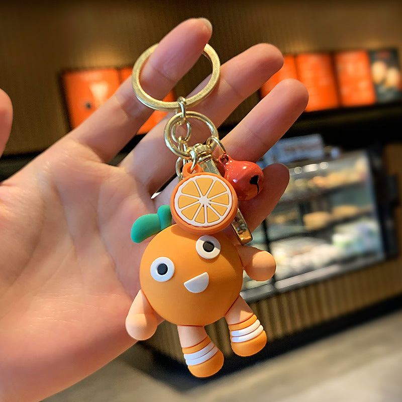 Avocado Orange Lemon Keychain Pendant Fashion Trendy Cute Fruit Family Male Small Gift Pendant