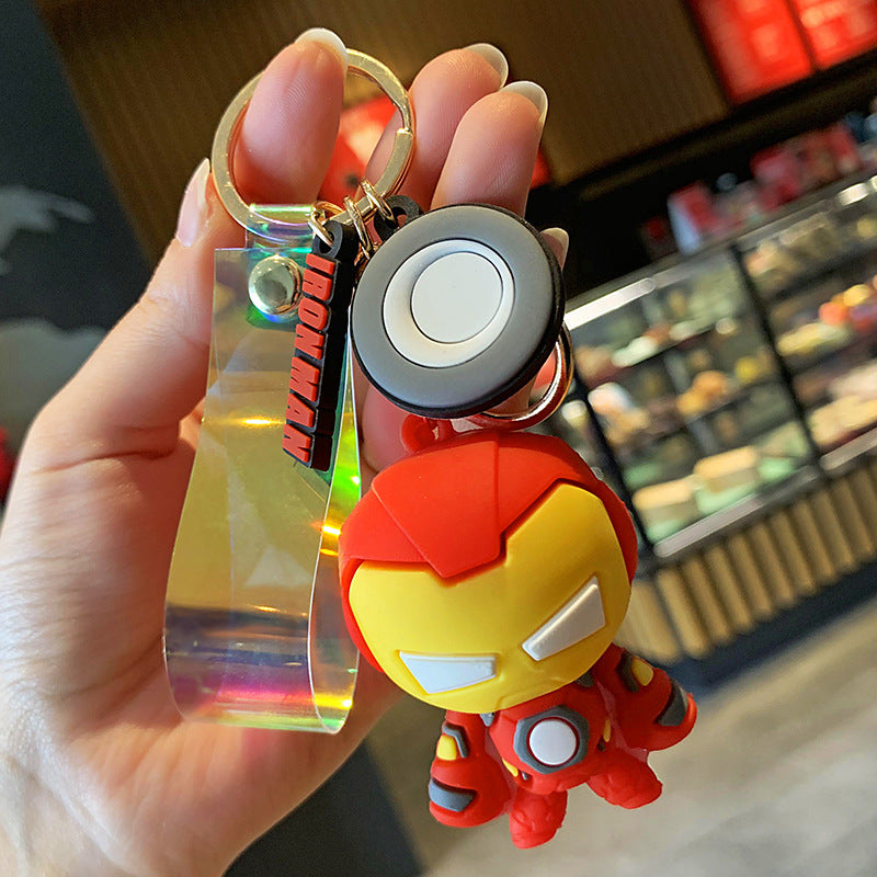 Hero Avengers Captain America Spider-Man Iron Man Keychain Cartoon Character Gift Hanging Ornaments