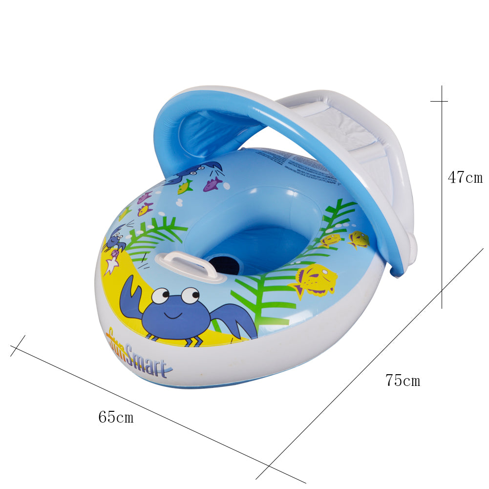 Baby Swim Ring Pool Float (Blue Boat)