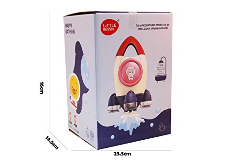 TOP20006-Purple  Baby Bath Toys - Childs Bath Toys, Fun Bath Time Tub Toy, Spray Water Bathtub Toy, Space Rocket Fountain Shower Game Toys Gift for 1-2-3-4 Year Old Toddlers Boys Girls Kids